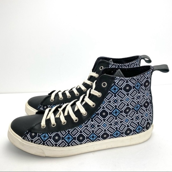 Inkkas Mosaic Print High Top Boot Sneakers Black - Picture 6 of 9